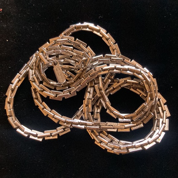 Vintage Monet slinky box style links 30” - Picture 1 of 3